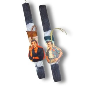 Αρωματική πλακέ μαύρη λαμπάδα με γνωστούς ηθοποιούς από τον ξένο κινηματογράφο