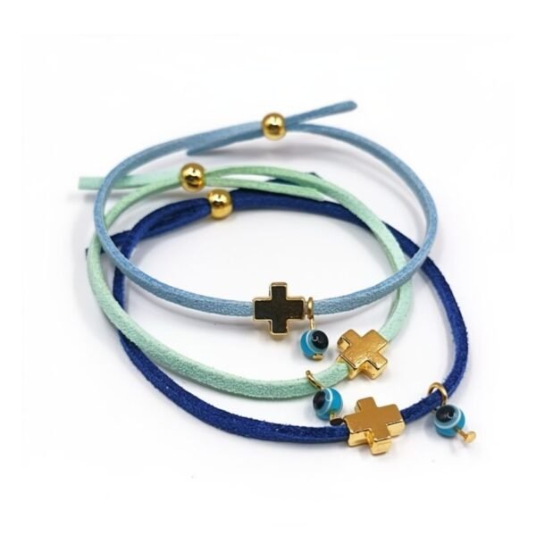Μαρτυρικό βραχιόλι βάπτισης με σταυρουδάκι SIMPLE