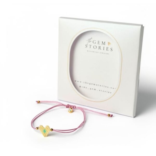 Βραχιόλι Καρδιά Miyuki με αυξομειούμενο κούμπωμα