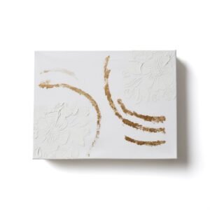 Καμβάς Λουλούδι, από πάστα με Χρυσά φύλλα