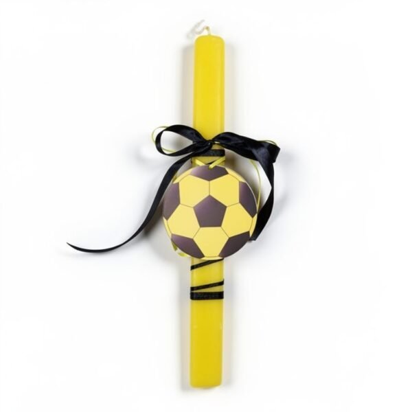 Λαμπάδα με κιτρινόμαυρη μπάλα