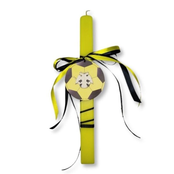 Κίτρινη Λαμπάδα με Μπάλα Δικέφαλο