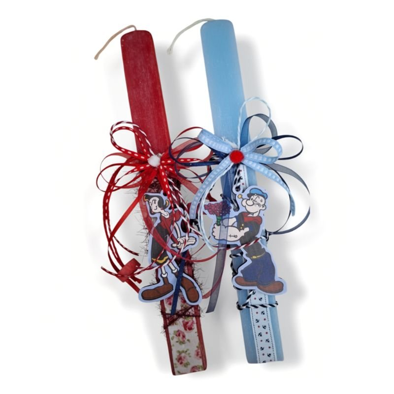 Set apo 2 aromatikes plake lampades gia zevgaria me ton Popay kai thn agapimenh toy- by Christine only