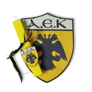 Χειροποίητη Λαμπάδα με πλάτη σήμα ομάδας