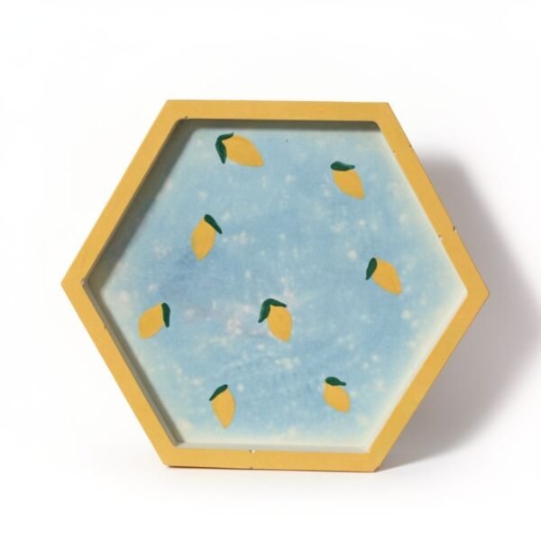 Εξάγωνος Δίσκος σουβέρ "Lemon Zest" (10cm)