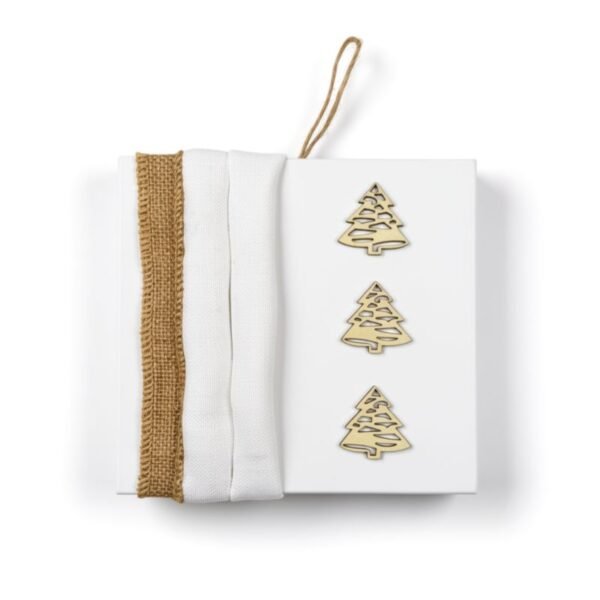 Χριστουγενιάτικος καμβάς με ύφασμα και ''δέντρα''