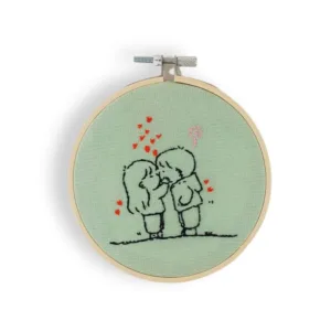 Κεντημένο καδράκι ζευγάρι