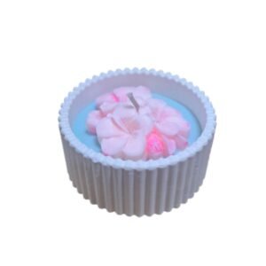 Κερί φυτικό αρωματικό σε πορσελάνινο δοχείο 'άνθη'