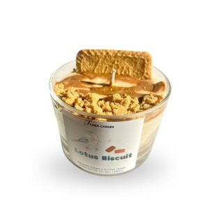 Αρωματικό κερί σόγιας Lotus biscoff σε ποτήρι