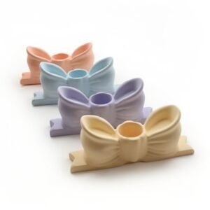 Χειροποίητη Βάση Κεριού Φιόγκος σε Διάφορα Χρώματα