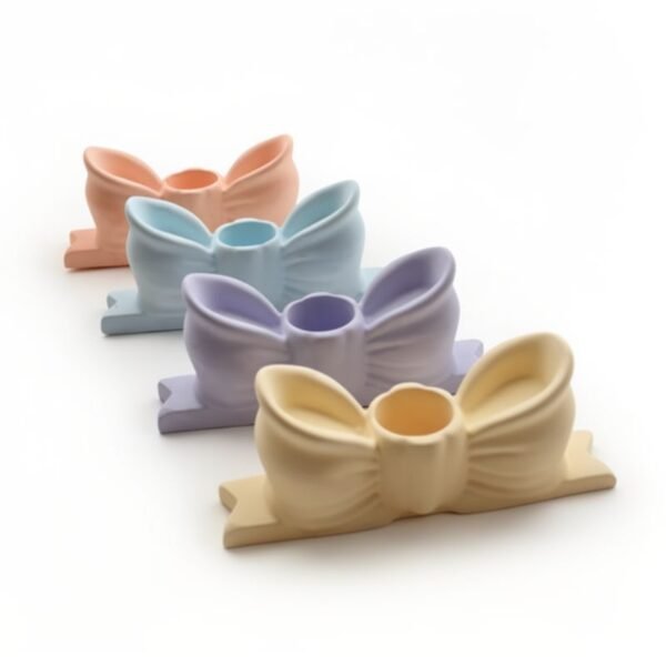 Χειροποίητη Βάση Κεριού Φιόγκος σε Διάφορα Χρώματα