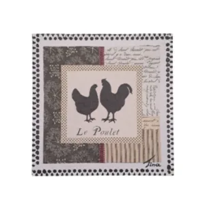 Κάδρο καρτολίνο κότα κόκορας