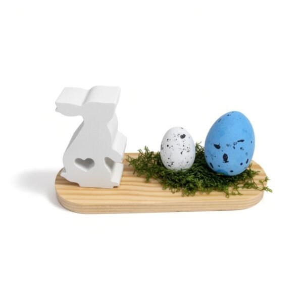 Πασχαλινό διακοσμητικό Λαγουδάκι & Αυγουλάκια σε ξύλο