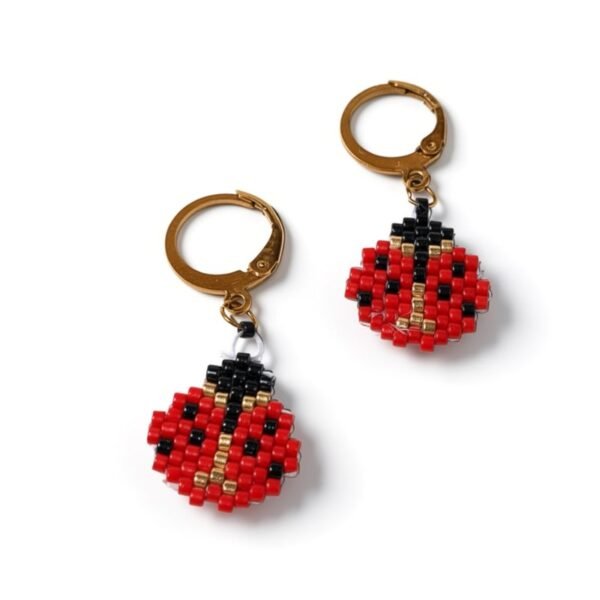 Σκουλαρίκια miyuki Ladybug