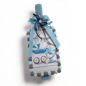 Αρωματική πλακέ λαμπάδα Αγοράκι με Σκυλάκι