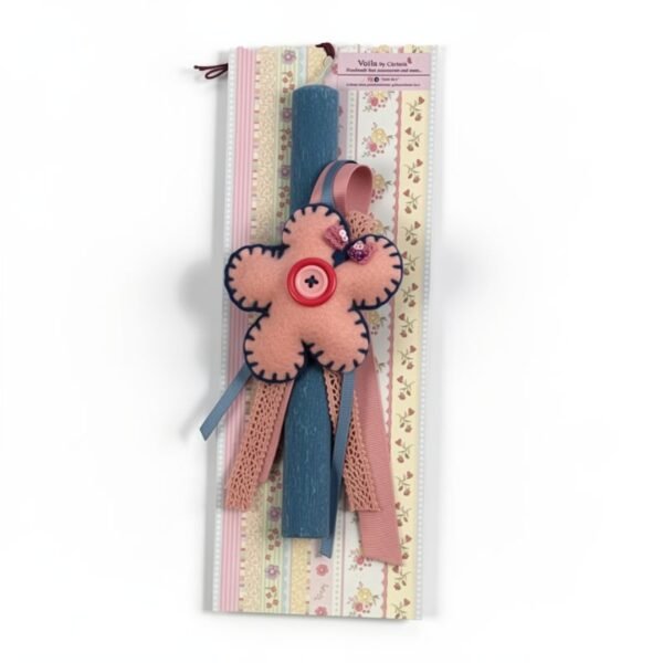 Πασχαλινή παιδική Λαμπάδα Λουλούδι τσόχα