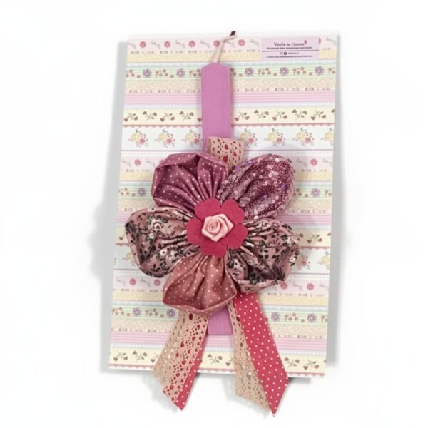 Λαμπάδα με υφασμάτινο στοιχείο "FLEUR"