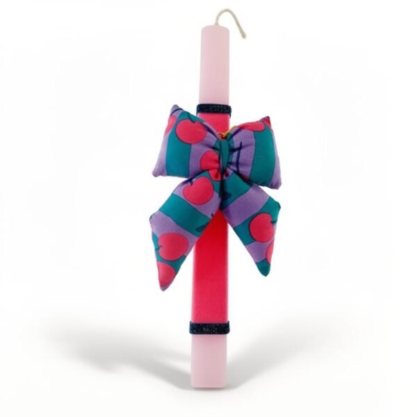 Λαμπάδα με φιόγκο μπρελόκ μεγάλο