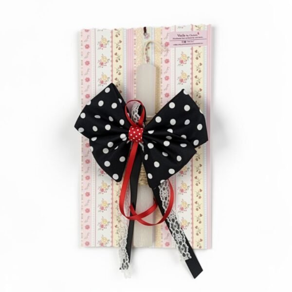 Girly Λαμπάδα με Φιόγκο Πουα