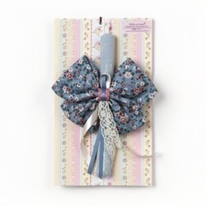 Λαμπάδα Φιόγκος ''Floral Bleu''