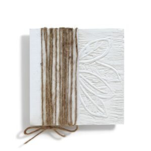Μίνι καμβάς "Φύλλο" με τεχνοτροπία υλικού και σπάγκο