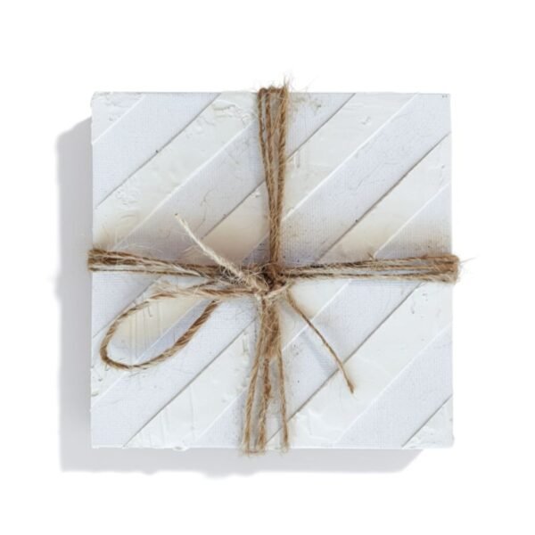 Μίνι καμβάς λευκός με τεχνοτροπία