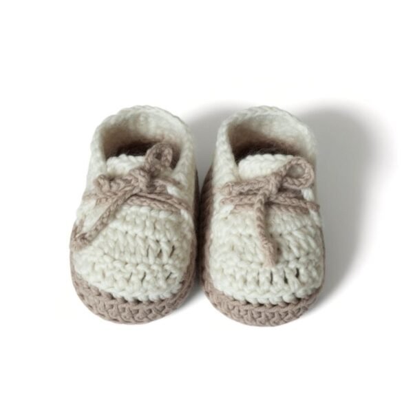 Πλεκτά παπουτσάκια αγκαλιάς ουδέτερο 0-3 μηνών