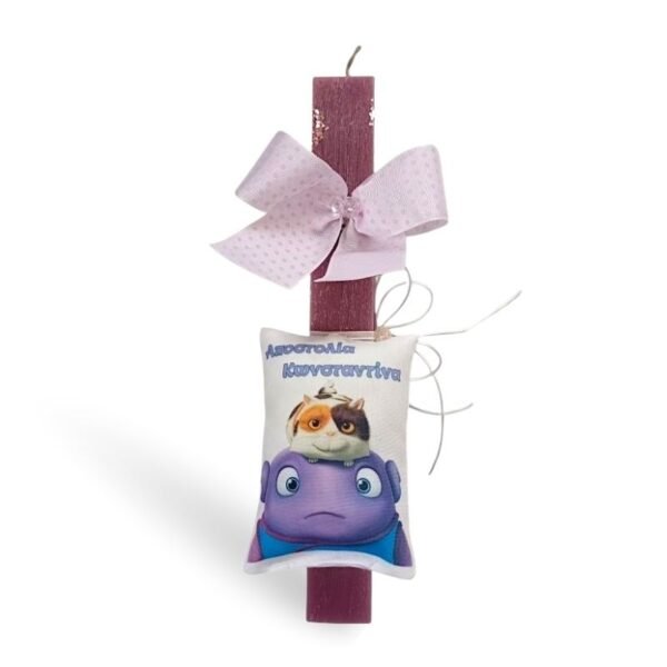 Πασχαλινή λαμπάδα με προσωποποιημένο μαξιλαράκι