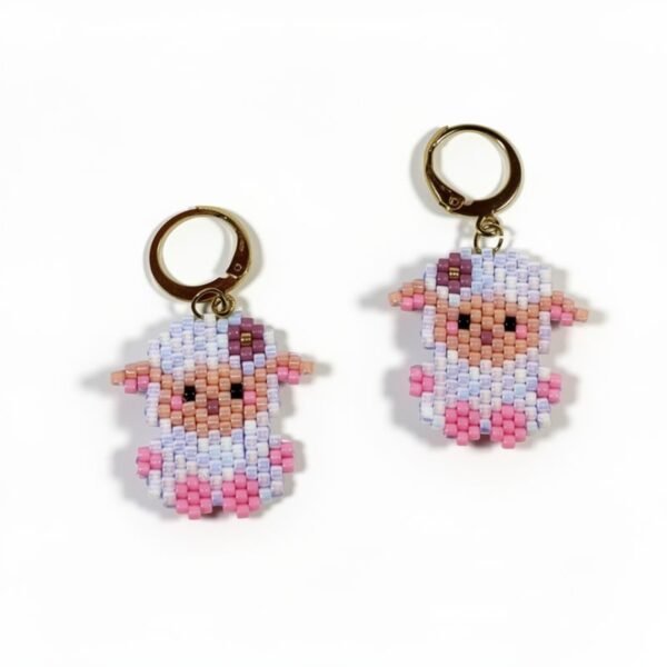 Σκουλαρίκια Miyuki προβατάκια