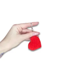 Βελουτέ καρδούλα μπρελόκ