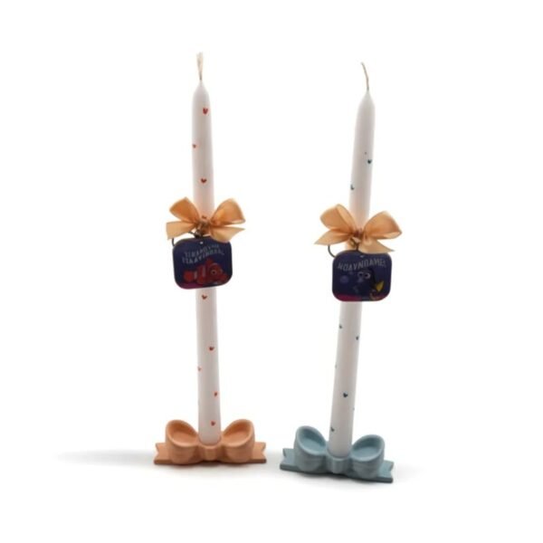 Λαμπάδα με βάση από πορσελάνη λαι μπρελόκ