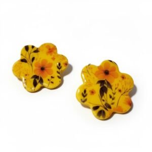 Καρφωτά σκουλαρίκια "Yellow blossom"