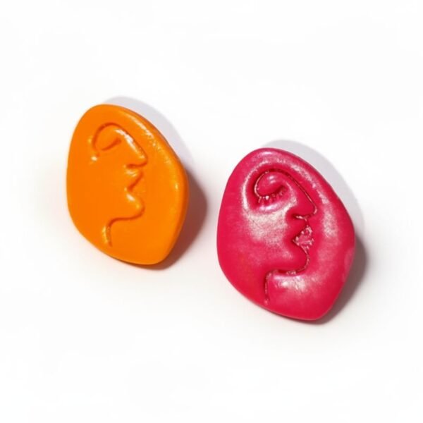 Σκουλαρίκια "Faces" - Καρφωτά studs με ανάγλυφες υφές