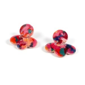 Σκουλαρίκια κρεμαστά Φλοράλ