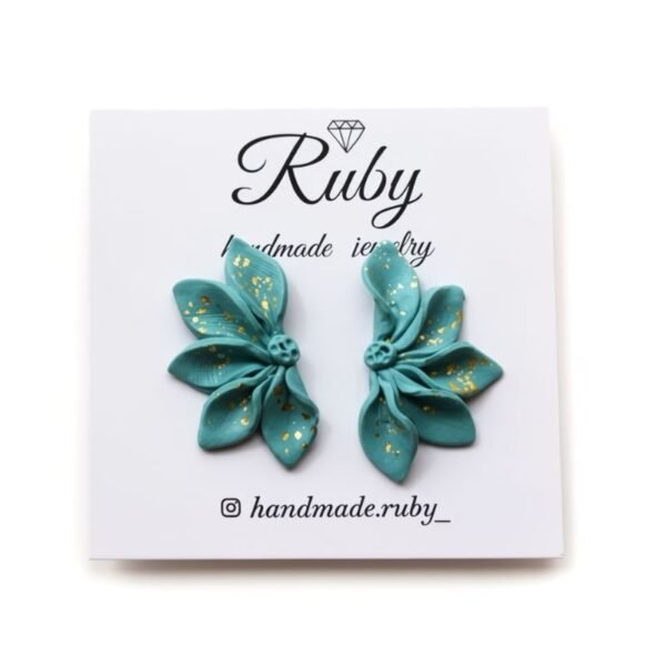 Σκουλαρίκια ''floral bloom'' από πολυμερικό πηλό