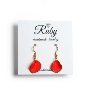 Σκουλαρίκια ''πέταλο'' από πηλό