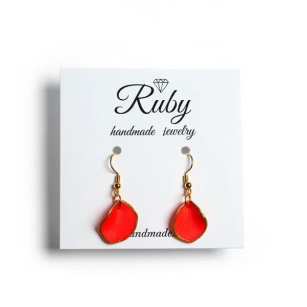 Σκουλαρίκια ''πέταλο'' από πηλό