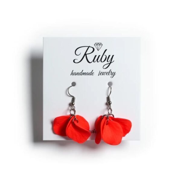 Σκουλαρίκια τριπλά πέταλα από πηλό