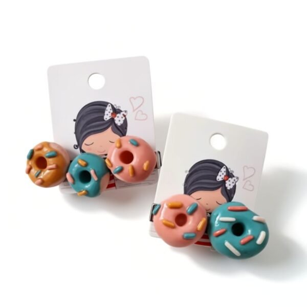 Σετ Τσιμπιδάκια μαλλιών σε σχέδιο Donuts