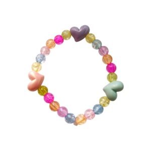 Παιδικό ελαστικό βραχιόλι με καρδιές