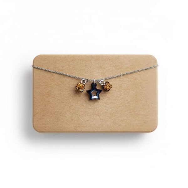 Αλυσίδα ποδιού με στοιχεία υγρού γυαλιού, Αστέρι