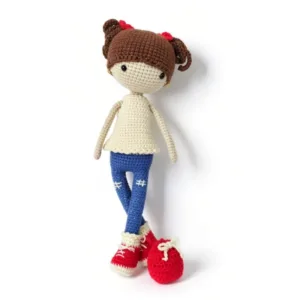 Χειροποίητη πλεκτή κούκλα amigurumi 33 εκ.