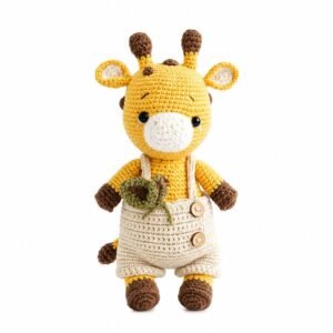 Πλεκτή κούκλα Καμηλοπάρδαλη amigurumi 24-25εκ