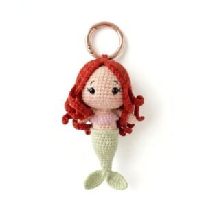 Πλεκτό charm μικρή Γοργόνα amigurumi 16εκ