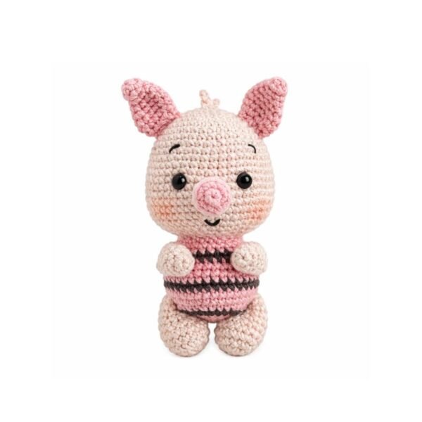 πλεκτό mini charm amigurumi γουρουνάκι