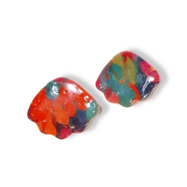 Καρφωτά σκουλαρίκια σε σχήμα βεντάλια