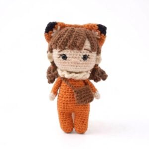 Πλεκτό charm amigurumi Αλεπού 16εκ