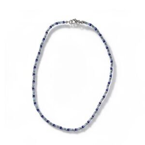 Κολιέ από χάντρες γυαλιστερές σε αποχρώσεις του μπλε
