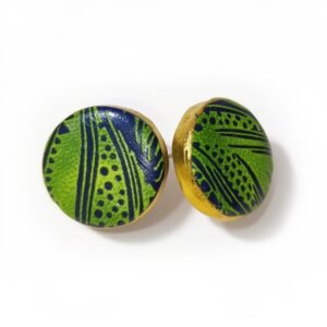 Σκουλαρίκια με χρυσές λεπτομέρειες "African vibes"