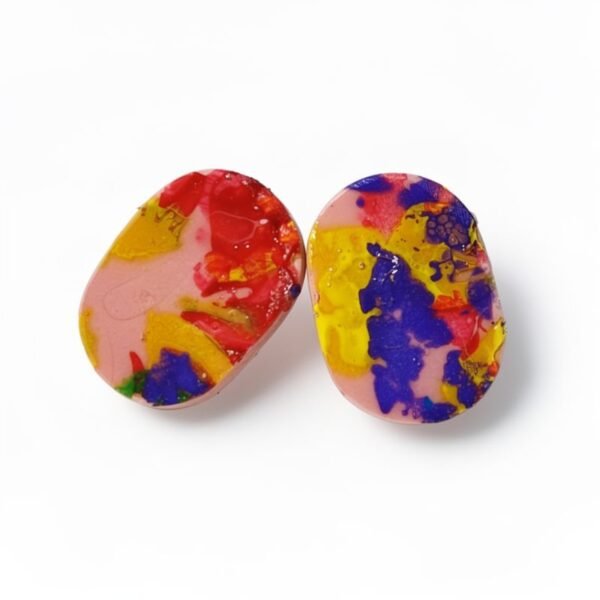 Σκουλαρίκια με πολύχρωμα σχέδια ''Abstract Art"